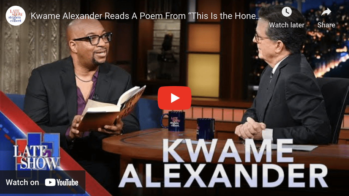 Books on Film: Kwame Alexander on The Late Show with Stephen Colbert
